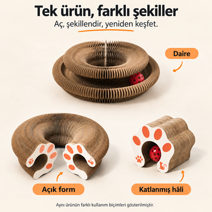 Petyco Pati Park — İnteraktif Şekil Değiştiren Kedi Tırmalama ve Oyun Alanı