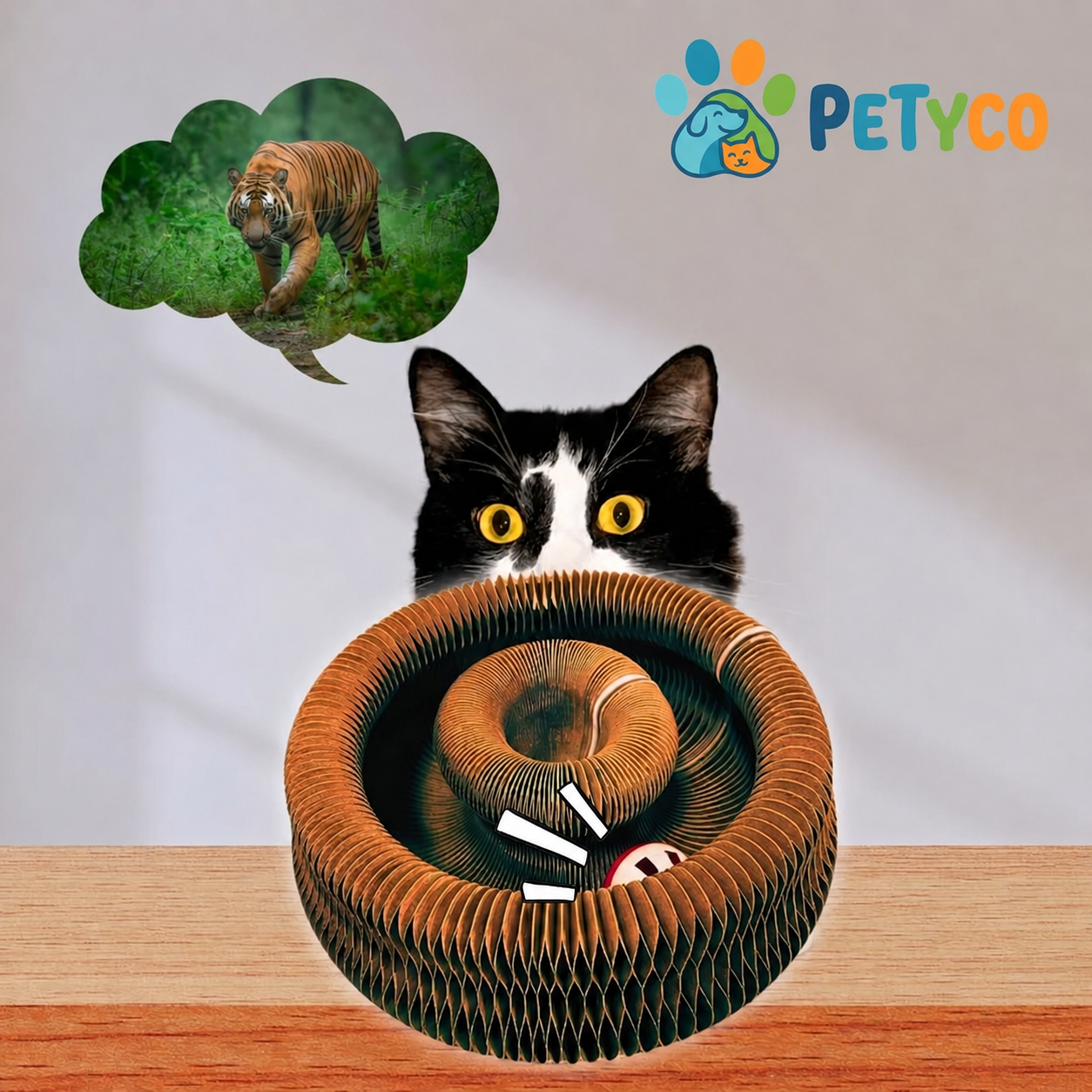Petyco Pati Park — İnteraktif Şekil Değiştiren Kedi Tırmalama ve Oyun Alanı