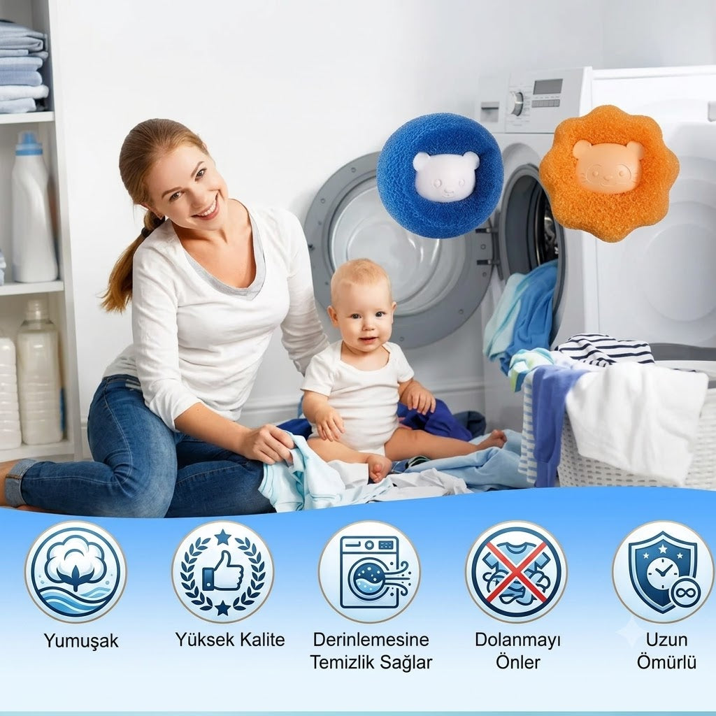 TüyMatik – Çamaşır Makinesi Evcil Hayvan Tüy Toplama Topu