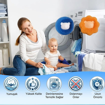 TüyMatik – Çamaşır Makinesi Evcil Hayvan Tüy Toplama Topu