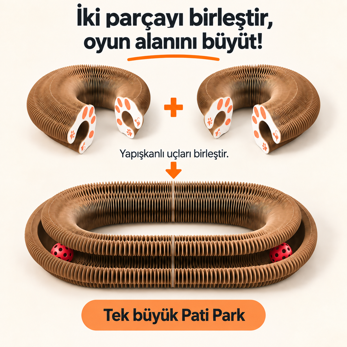 Petyco Pati Park — İnteraktif Şekil Değiştiren Kedi Tırmalama ve Oyun Alanı