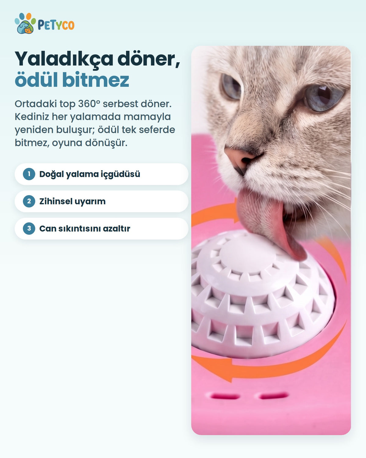 Pembe Lezzet Topu 360 derece dönen yalama topu