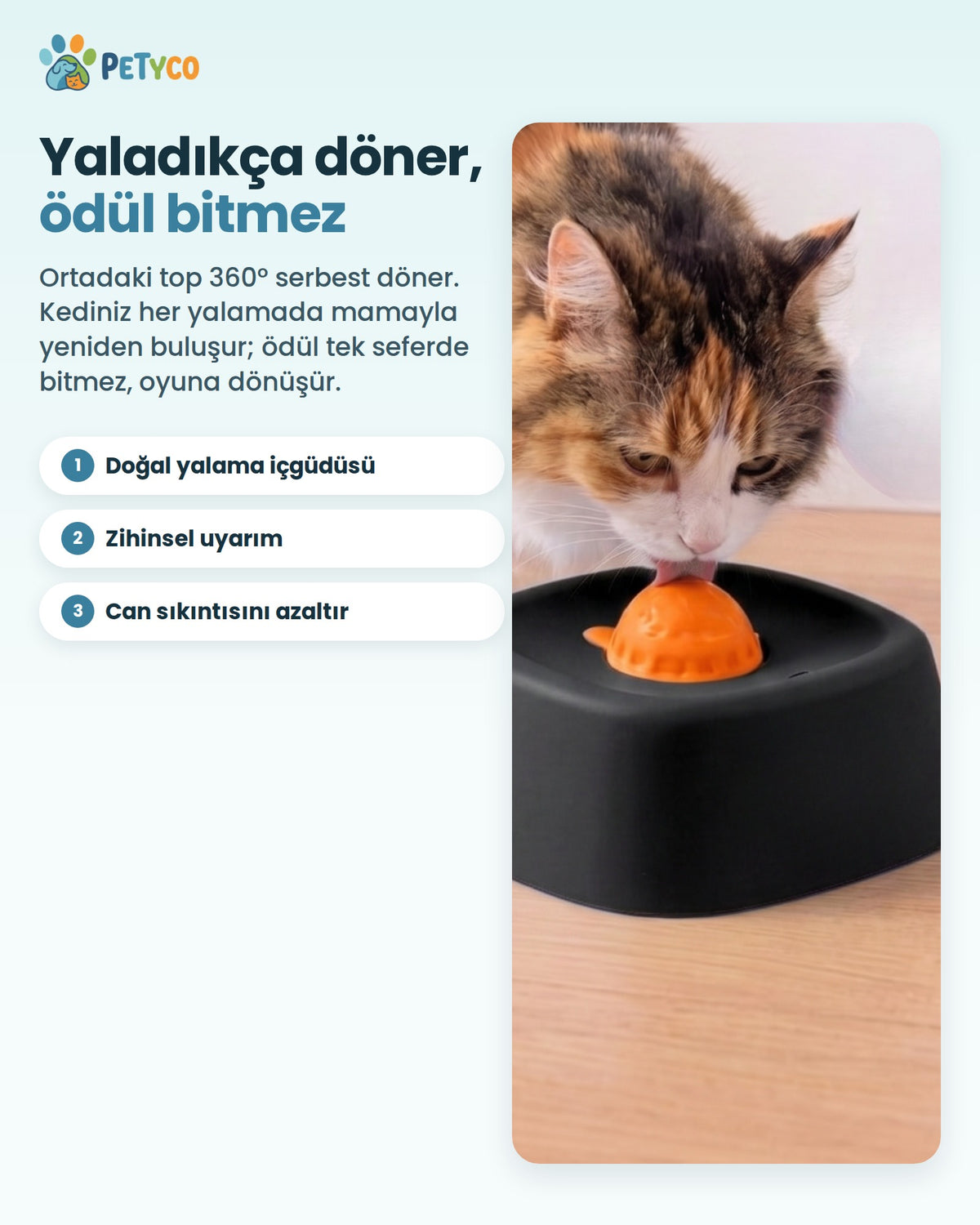 Siyah Lezzet Topu 360 derece dönen yalama topu