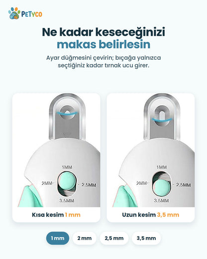 4 kademe mm kesim ayarı: 1 mm ve 3,5 mm